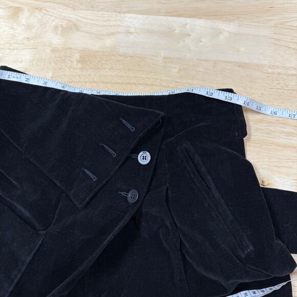 RTA NWT Margot Velvet High Rise Foldover Waist Pant Corpus Black Size S *Flaw* - Picture 10 of 13